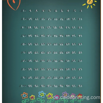 3 Plastikpapierplakate mit Braille -Buchstaben